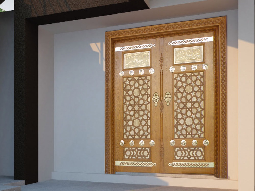 HAMLE; Turkey  grand mosque, wooden door design, picture of grand mosque door